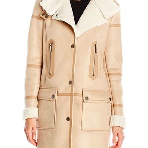 T- Tahari Angie Faux-Shearling Coat